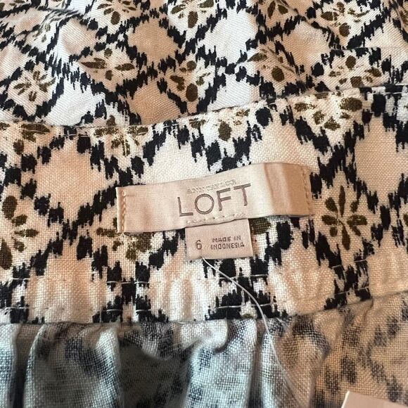 NWT! Loft linen blend patterned skirt. - Picture 4 of 10